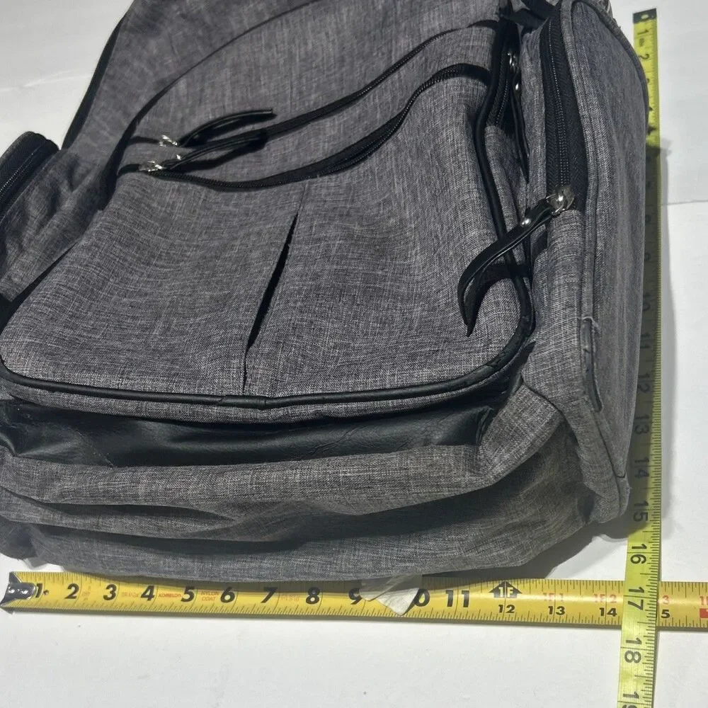 Baby Boom Gray Diaper Backpack - Multi-Pocket Travel Bag